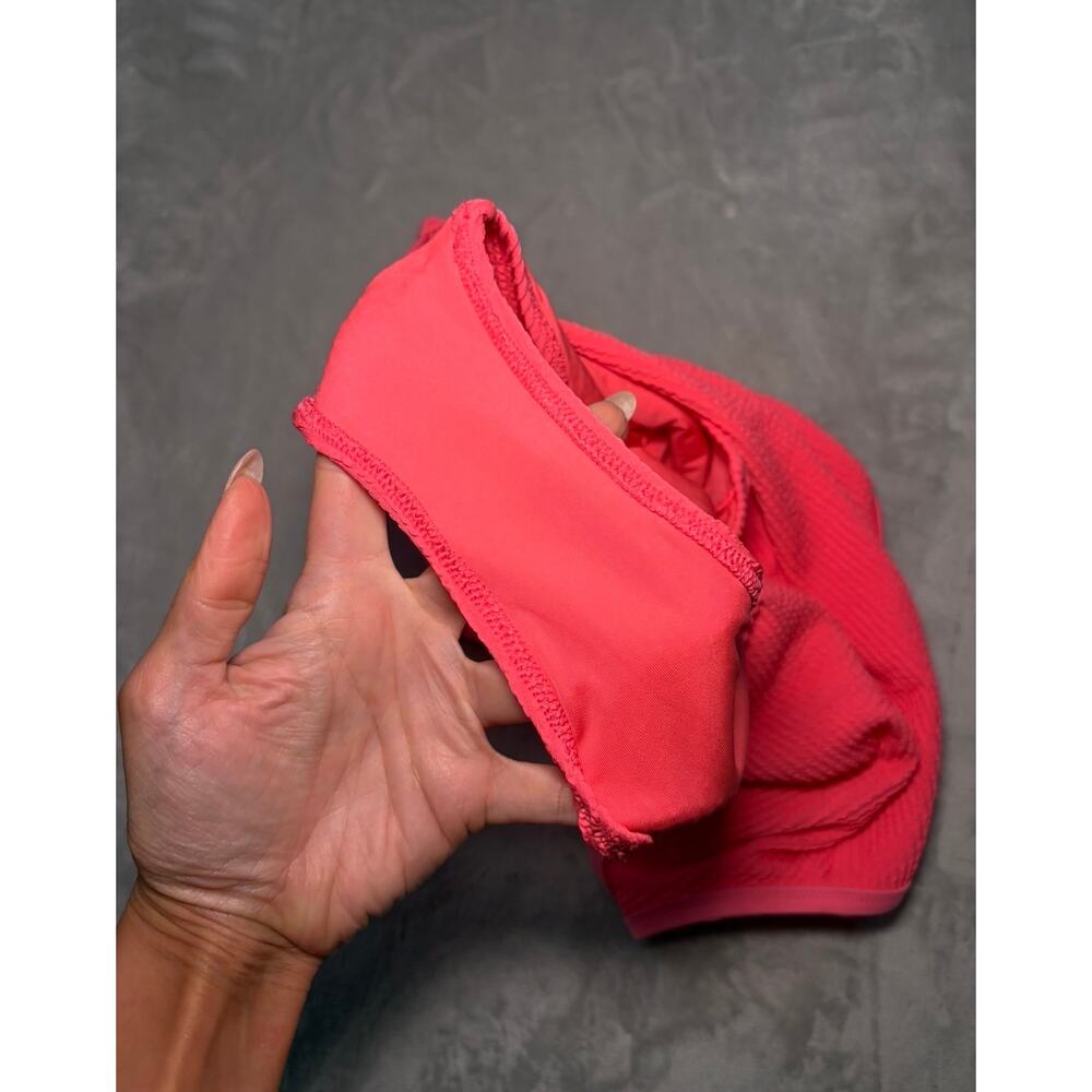 Aerie Real Good One Piece Swimsuit Large EUC Textured Neon Pink Full Coverage - Picture 5 of 5